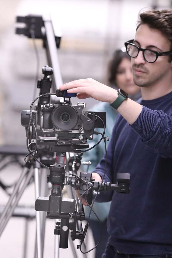 Regolazione della action cam sul gimbal