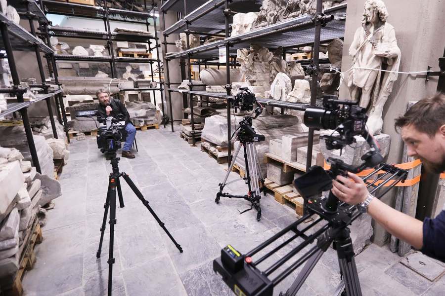 Dettaglio dell'attrezzatura in movimento